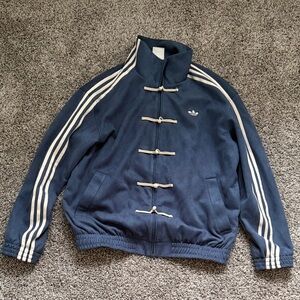 Adidas Chinese style Men's Navy Blue Toggle Jacket